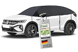 ‎WALSER Walser Abdeckplane Auto All Weather, wasserdichte Abdeckplane für 100% wetterfeste Autoabdeckung Outdoor, Halbgarage Größe 7 SUV/Van schwarz