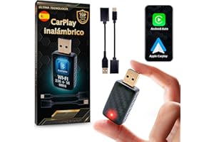 SWEET PROBLEMS SOLUTIONS PRODUCTS SweetSolutions© Adaptador Carplay Inalámbrico | Android Auto |2 En 1| Convierte Conexión por Cable a Inalámbrica para Coche | Compatible con iOS 10+ y Android 11+, USB-C/A, 6GHz WiFi
