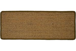 FLOORDIREKT Sisal – Stair Mat MA Natural Brown Stair Mat without Overhang, Natural Beautiful Sisal Structure, Non-Slip thanks to Coated Natural Latex, Homely Colours, Variable Usage, Animal Friendly