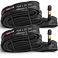 Fincci Pair 700 x 32c 35c 38c 48mm Schrader Valve Inner Tubes for Cycle Race Road Hybrid Touring Bicycle Bike (Pack of 2)