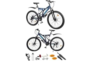 GENERIC 24", 26”, 27.5 Inch Mountain Bike, Adult Bicycle, Teenager Bike, Sport’s Cycle, Unisex MTB, Men & Women’s Bike,19 KG Lightweight, 21 Speed, Double Disc Brakes