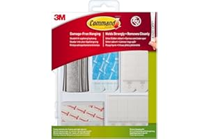 Command Fixing Kit Assorted, For Hanging Picture Frames, Posters and Light Objects - Damage Free, White