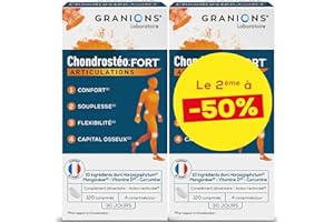 GRANIONS | Chondrostéo+ FORT Articulations | Formule Renforcée| Mobilité & Souplesse Articulaire, Flexibilité, Capital Osseux | 2x120 comprimés