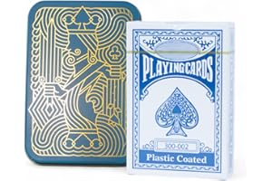 TINIT Playing Card Tin Box Case Metal Travel Case Poker Games Night Gift Stocking Filler Present