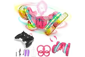 seveclotree 2.4Ghz 360° Rotation 4WD RC Voiture Télécommandée,Voiture Telecommandée Enfant Fille 3 4 5 6 7 8 9 10 Ans,Jeux Exterieur Cadeau Jouet Enfant 3 4 5 6 7 8 9 Ans Garcon