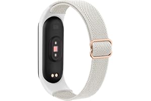 Wanme Bransoletka do Xiaomi Mi Band 6/Mi 5/Mi Band 4/Mi Band 3, miękki, elastyczny, nylonowy pasek zapasowy, dla kobiet i mężczyzn
