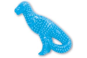 Nylabone Jouet à mâcher pour chiots qui font leurs dents, en forme de dinosaure, arôme poulet, pour les petits chiens/chiots (jusqu’à 11kg), mâchouilleurs paisibles/qui font leurs dents.