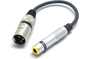 XLR Męski na Gniazdo Jack 6.3 Stereo TRS Adapter VITALCO Przejście do Mikrofonu 3 Pin Audio Kabel