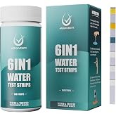 AQUAVERITY Aquarium Test Strips, 100 Test Strips for Marine and Tropical Aquariums for Testing Carbonate, pH, Hardness, Free