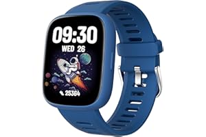 TICTIKY Smart Watch for Kids with Location Tracker (iOS Only), Fitness Tracker Watch with Step Counter, Pedometer, Heart Rate, Sleep Tracker, IP68 Waterproof, Puzzle Games, Kids Watch for Boys 5-12