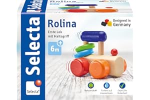 Selecta Lok-Greifling, 8,5 cm, Holz, 6 Monate - 3 Jahre, Lokomotive mit Klapperringen