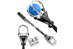 ‎FLEXD-X FLEXD-X Hochwertige Golfball Angel - Bis 4,57 Meter Golf Ball Retriever - Stufenfrei verstellbare Ballangel Golf - Stabile Golf Angel Teleskop Golfballangel für Wasser, Büsche, Wiesen