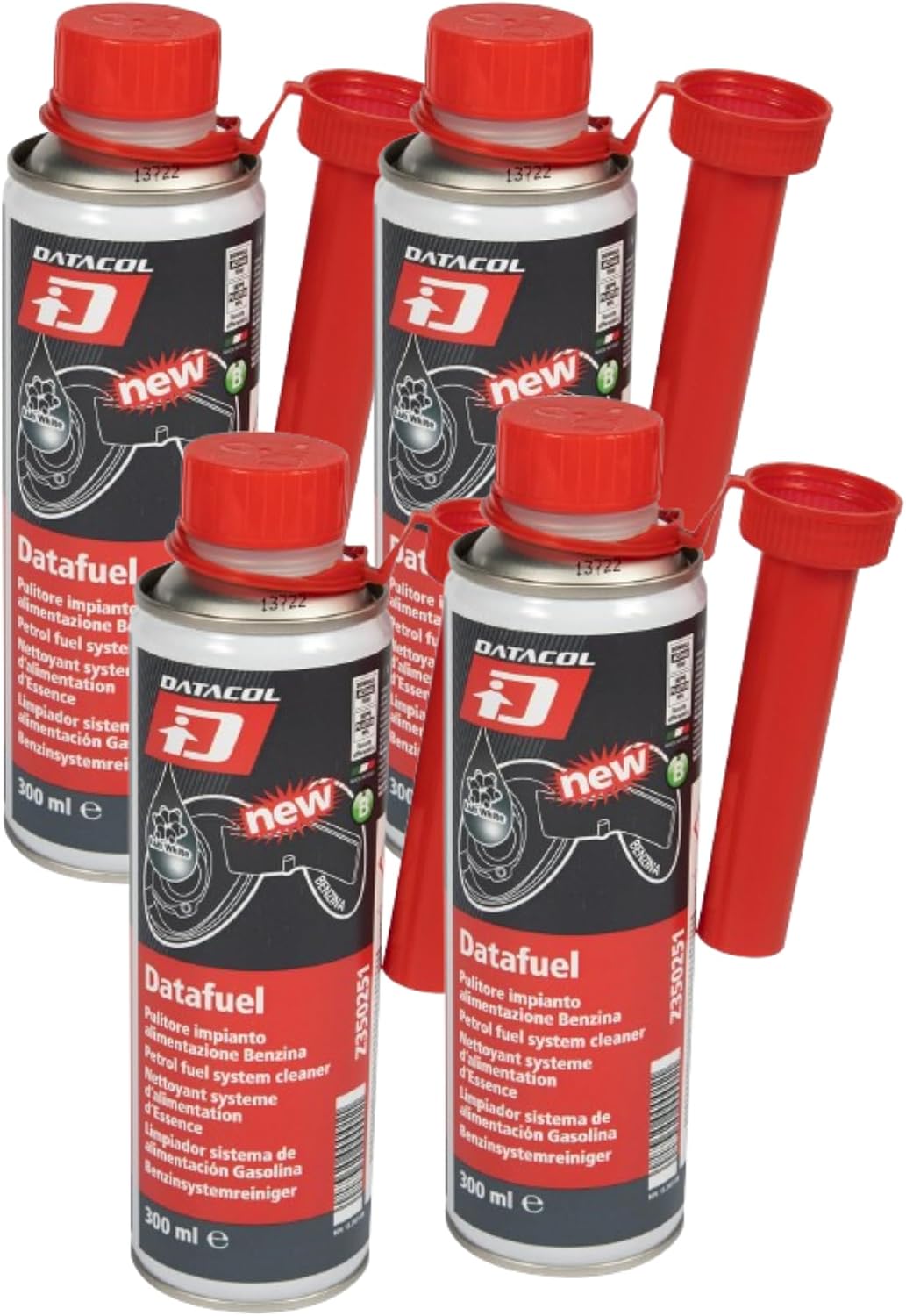Datacol Limpiador Inyectores Gasolina DATAFUEL 300 ml, Aditivo Gasolina para Sistema de Combustible, Limpia, Desincrusta y Lubrica Inyectores, Bomba y Válvulas (3)