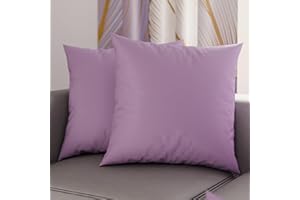 PETTI Artigiani Italiani - Par de Fundas de Almohada 50x50 cm, Pareja de Funda de Cojín Lisas Lila, 100% Microfibra Hipoalergénica, Made in Italy