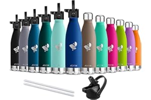 AORIN Doppia Bottiglia per Vuoto in Acciaio Inossidabile - 350ml/500ml/750ml - processo di verniciatura a Polvere, Resistente ai Graffi, Facile da Pulire