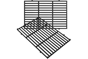 BBQ-Yummy Gusseisen Grillrost für Weber Spirit 300 Series, 44,5 x 30,3cm Gussrost Ersatz für Weber I & II Spirit E/S 310, 320, 330, Genesis Silber/Gold B/C Ersatzteile Gasgrills für Weber 7638