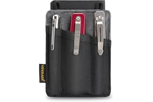 VIPERADE VE6 EDC Organizer, Belt Loop Pouch with 4 Pockets, Utility Pouch for Multitool, Pen, Knife, Notepad (Black)