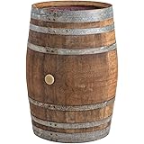 Temesso Regentonne, Regenfass Holzfass, Weinfass, Tonne Barrique Eiche 225 Liter Wasserfass - original Fass