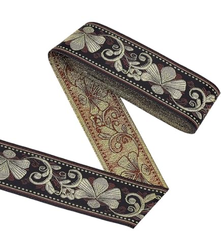 Jacquard-Band Imperial Garden - 10m Gewebtes Dekorationsband Für Nähen & Basteln