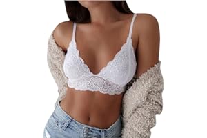 Blingko BrassièRe Soutien Gorge Femme Dentelle Soutiens-Gorge de Sport sans Armatures Push Up Bralette en Dentelle Respirant Confortable Grande Taille pour Quotidien Yoga Fitness Entraînement
