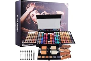 Pure Vie® 180 Couleurs Fard à Paupières Correcteur et Fard à Joues Rouge à Lèvre Palette de Maquillage Cosmétique Set - Convient Parfaitement pour une Utilisation Professionnelle ou à la Maisons