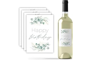 ‎BARTSCHIBÄR Flaschenetikett zum Geburtstag (Happy Birthday, 5 Aufkleber)