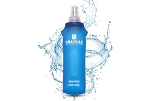 BBAIYULE® TPU hydration pack 470ml,Foldable Soft Flask,Foldable Water Drink Bottles,Hydration Bladder water pack Backpack for Trail Running Hydration Pack Hiking Cycling Climbing