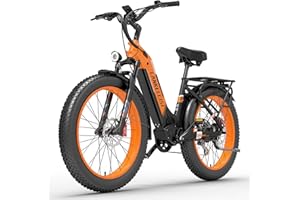 ‎LANKELEISI LANKELEISI MG600 Plus E Bike Herren 26 Zoll Elektrofahrräder für Damen, 7 Gang E-Fahrrad Mountainbike mit 48V 20Ah Wechselakku, Reichweite bis zu 150KM Fatbike