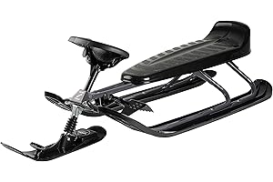 STIGA Snowracer King Size GT Luge avec Volant, Freins et Amortisseur de Chocs, pour 2 Enfants ou Enfant et Adulte