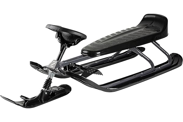STIGA Snowracer King Size GT Luge avec Volant, Freins et Amortisseur de Chocs, pour 2 Enfants ou Enfant et Adulte