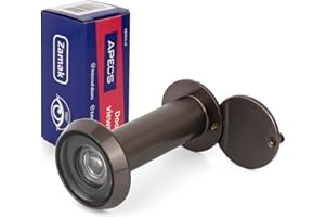 APECS Türspion mit Sichtschutz für Tür 50-90mm Bohrloch - Ø16mm Graphitfarbe Türspionabdeckung Modell 6016/50-90-GRF