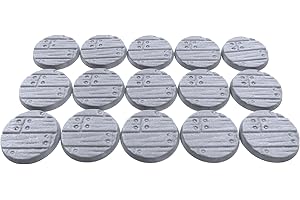 EnderToys - Basi in legno da 32 mm, 15 pezzi, per modelli in miniatura, stampa 3D e verniciabile