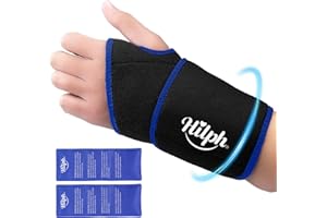 ‎HILPH Hilph Handgelenk Kühlpad für Karpaltunnel Relief, Heiße Kalte Therapie Handgelenk Kühlpack Ice Wrap für Hand Schwellung, Verstauchungen und Arthritis SehnenscheidenEntzündung, 2Kühlpads