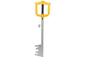 GIULYSCREATIONS Keyblade Sora (no metal) Kingdom Hearts (blade FOAM) Feather Rubber Videogames Keyholder Key Saga Cosplay Fantasy