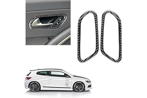 HIBEYO Suitable for VW Scirocco 2009-2016 carbon fibre colour car interior door handle interior trim trim trim frame styling accessory