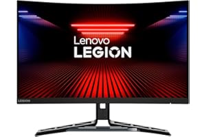 Lenovo Legion R27fc-30 - Écran Gaming 27" FHD Incurvé (VA, 240Hz, 0.5ms MPRT, HDMI + DP, Câbles DP, FreeSync, Haut-parleurs) Réglage en Inclinaison/Hauteur/Rotation/Pivot - Noir