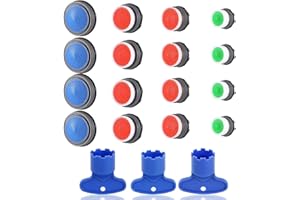 Xerteam Aeratori per Rubinetti, 16 Pezzi Inserire Filtro Rubinetto, Filtro Rubinetto, Aeratore per Rubinetto Gorgogliatore Filtro per Rubinetti da Incasso con 3 Modelli di Chiave per Aeratore