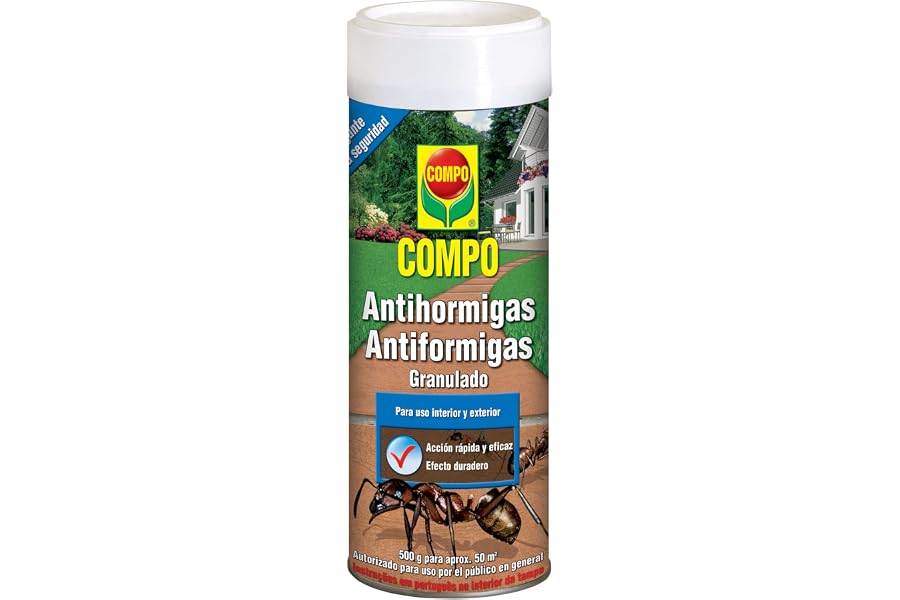 COMPO Antihormigas granulado, Acción rápida y eficaz, 500g