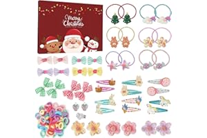 Venares kalendarz adwentowy 2023, dziewczęcy zestaw ozdób do włosów, kalendarz bożonarodzeniowy, jednorożec, elastyczne gumki do włosów, spinki do włosów, spinki do włosów, spinki do włosów dla