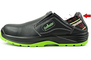 EuroRoutier Hybrid S1P-SRC Chaussures De Sécurité en Cuir Véritable Noir