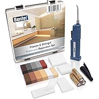 BENLER® NEU! - Fliesen-Reparatur-Set mit 2in1 Wachsschmelzer für Fliesen, Keramik und Steingut - Brauntöne, auch für…
