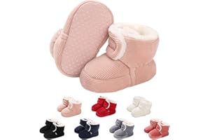 OUTFIT SPRING Buty polarowe dla noworodków, zimowe, ciepłe, antypoślizgowe, miękkie podeszwy, buty zimowe, śliczne regulowane buty do raczkowania, buciki dla małych dzieci, dziewcząt, chłopców, rozm. 0-18 miesięcy