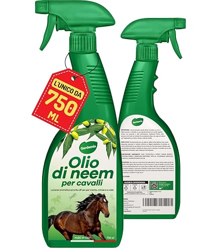 Kerbex Repellente Insetti Per Cavalli 1 Litro – Con Aglio, Olio Di Tea Tree, Chiodi Di Garofano, Limone Ed Eucalipto
