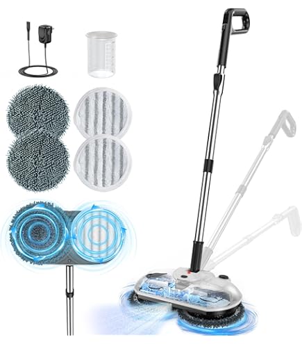 Cordless Electric Mop, Dual Motor Powerful Spin Mop 2000 MAh, Floor Polisher - View #9