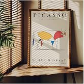Fark Tanıtım Picasso &Ccedil;er&ccedil;evesiz Poster, Modern Dekoratif &Ccedil;er&ccedil;evesiz Poster, Tablo, Picasso-8, 40 x 50