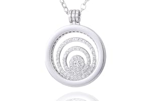 Morella Damen Halskette 70 cm Edelstahl und Anhänger mit Coin 33 mm in Schmuckbeutel