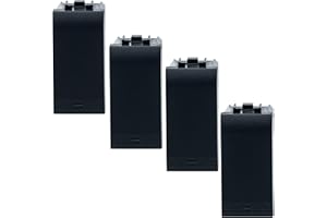 Bratek 4 Interruttori Compatibili Bticino Living Light e International Nero - Interruttore Luce Muro Unipolare Grigio Antracite x Supporti B Ticino Livinglight e Living International - Made in Europe