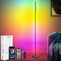 Lampadaire LED RGB 165cm - APP Et Télécommande - 16M Couleurs - Sync Musique - Pour Salon Et Fêtes