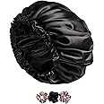 AP SALES Silk Hair Cap for Sleeping-with 3 Satin Scrunchies| Satin Bonnet for Curly Hair| Silk Bonnet for Hair| Satin Hair Cap for Sleeping| Adjustable Hair Bonnet for Sleeping