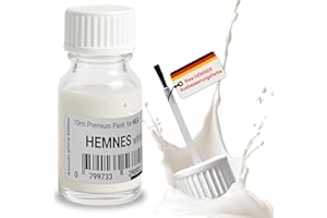 Q-Pen Original Lackstift für Ikea HEMNES Weiß Möbel, 10 ml Korrekturstift mit integriertem Pinsel, Satin-Finish, deckt Kratzer und Absplitterungen ab, geeignet für Betten, Schubladen und Schränke